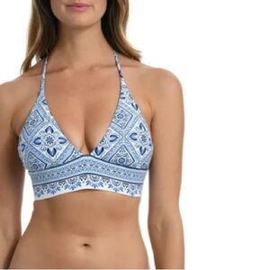 Mediterranean Breeze Halter bikini top with tags on